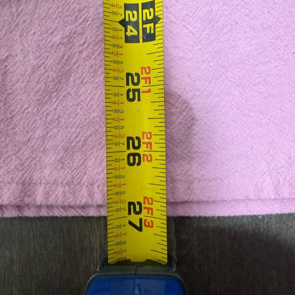 Coofandy Pink Lace-Up Short Sleeve Top Size XXL Cotton Beach Vacation Resortwear - Picture 15 of 15